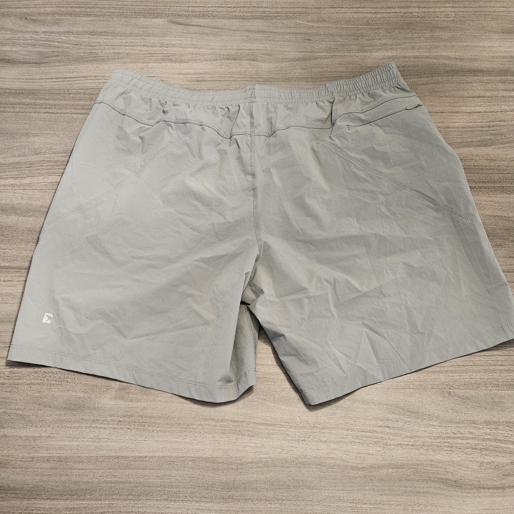 BEARBOTTOM Shorts Gray‎ Stretch Men XXL 7" Pockets Elastic Waist Outdoors Hiking - Picture 2 of 6